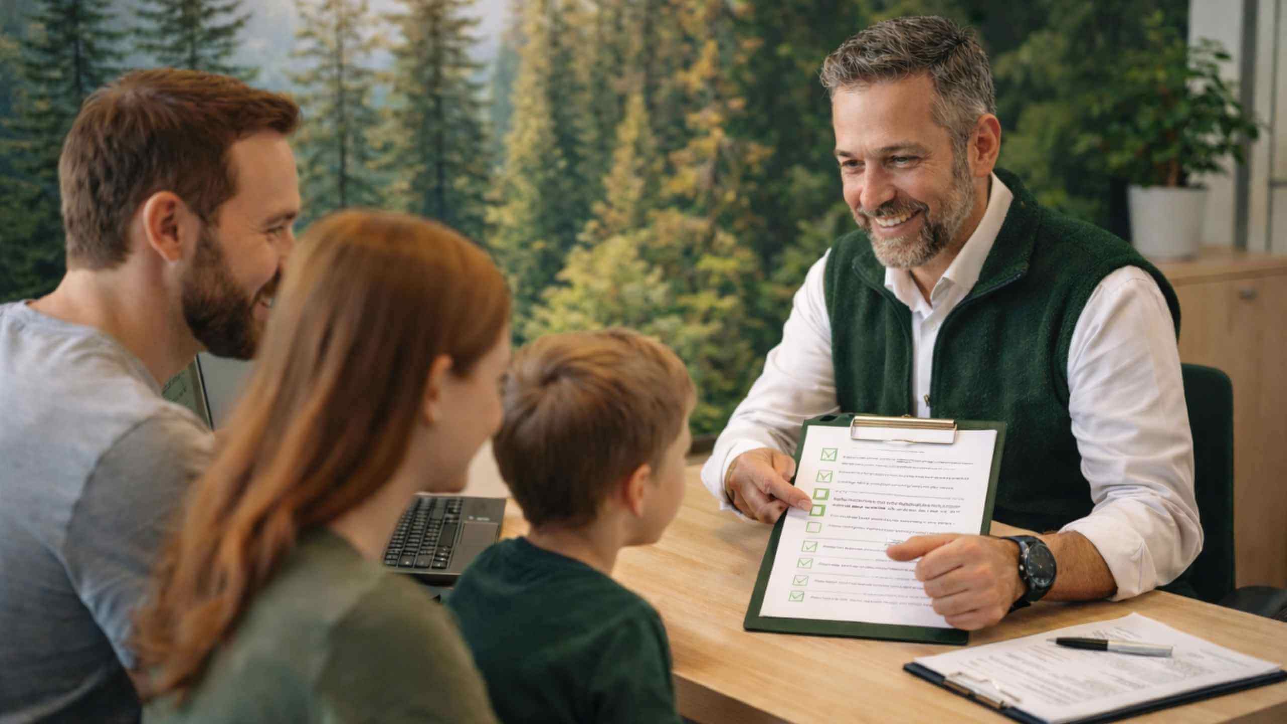 Beratung zur gesetzlichen Krankenversicherung für Familien beim BDF Sozialwerk in naturnaher Umgebung